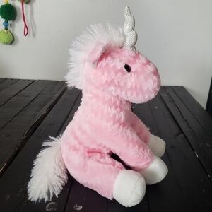 MTY International Pink Unicorn Stuffed Plush Animal Soft Furry Fluffy